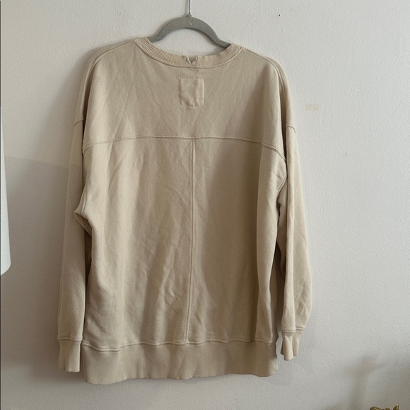 Aerie Oversized Cream and Orange Long Sleeve Hoodie - PRELOVED - Picture 7 of 11